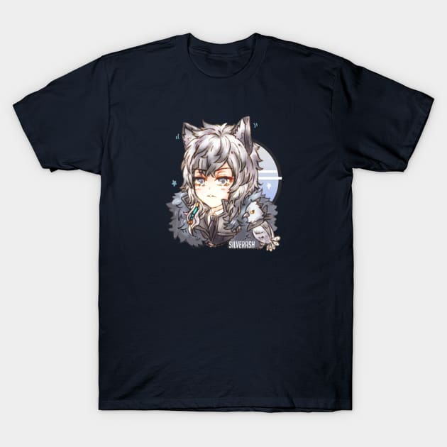 Arknights Chibi Silverash T-Shirt by candypiggy